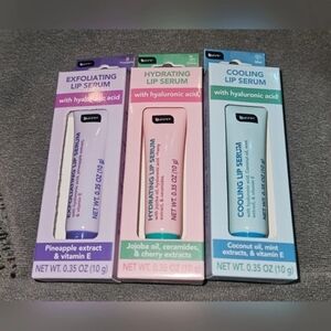 B Pure Lip Serum Trio- Hydrating, Exfoliating & Cooling 0.35fl Oz BNIB